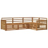 vidaXL Set de canapele de exterior 4 pcs natural Lemn Solid de Acacia 3383297