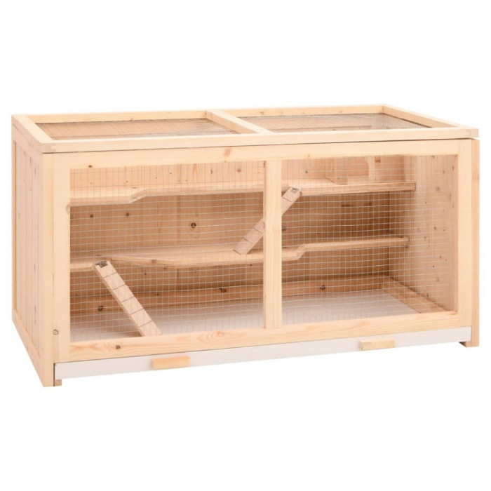 Cusca pentru hamsteri 104x52x54 cm, lemn masiv de brad