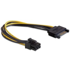 Adaptor alimentare placa video pci-e 6 pini de la s-ata, cablu sata la pcie 6pini