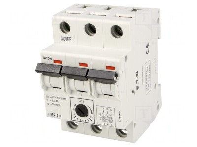 &amp;Icirc;ntrerupător Motor 1,5kW 220-440V pentru Șină DIN IP20 foto
