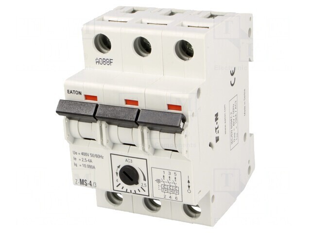 &Icirc;ntrerupător Motor 1,5kW 220-440V pentru Șină DIN IP20