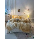 Cumpara ieftin Lenjerie Fluffy Super Pufoasa 6 Piese, Crem Pestrit- ION62