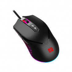 Mouse gaming Azazinator Sandberg, 6400 dpi, USB, iluminare RGB, Negru foto