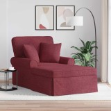 vidaXL Chaise Lounge cu fustă Roșu Vin 91 x 157 x 91 cm țesătură 42022942