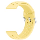Cumpara ieftin Curea silicon, compatibila Samsung Galaxy Watch6 Classic 47mm, Telescoape QR, Galben