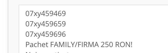 Cartele numere usoare consecutive