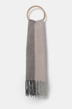 Answear Lab fular femei, culoarea gri, neted