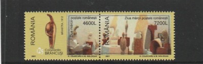 ROMANIA 2001 LP 1540 ZIUA MARCII POSTALE ROMANESTI SERIE MNH NESTAMPILATA foto
