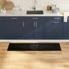 VidaXL Covor de bucătărie Negru 150 x 45 cm Catifea 42013429