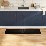 vidaXL Covor de bucătărie Negru 150 x 45 cm Catifea 42013429