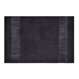 Suport Farfurii PVC Negru cu Dungi Perferate 45x30cm, CMCLASS