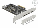 PCI Express cu 4 x USB 3.2 Gen 2-C + 1 x USB-A LPFF, Delock 90059