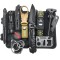 Kit supravietuire multifunctional 13 in 1 flippy, instrumente profesionale, agatatoare ghiozdan, pentru camping, drumetii, aventuri in aer liber, bors
