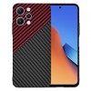 Husa pentru Xiaomi Redmi 12 5G / 12, Techsuit, Carbonite FiberShell, Neagra Rosie