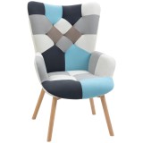 HOMCOM Scaune Decorative Tapisate, Fotoliu cu Brațe Capitolat pentru Dormitor, Scaun cu Spătar și Picioare din Lemn Masiv, Confort și Stil | Aosom Rom