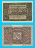 Germania (p#67) 10 Mark 1920 UNC &#039;Reichsbanknote&#039; serie: W 8452323