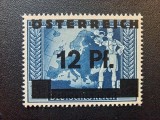Austria-1945-Emisiune de Ocupație / Supratipărire "&Ouml;STERREICH" 12 Pfennig Albastru (Michel 668 / &Ouml;A) MNH -TG1
