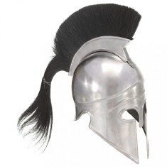 vidaXL Coif razboinic grec, aspect antic, joc de rol, argintiu, o?el foto