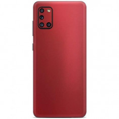 Set Folii Skin Acoperire 360 Compatibile cu Samsung Galaxy A31 (Set 2) - ApcGsm Wraps Cardinal Red