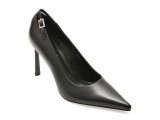 Pantofi eleganti EPICA PREMIUM negri, 6451D2, din piele naturala