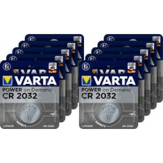 Baterii CR2032 litiu, 3V - Varta, 10 buc / set