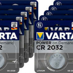 Baterii CR2032 litiu, 3V - Varta, 10 buc / set