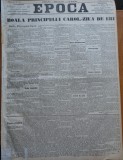 Ziarul Epoca, 5 Octombrie 1899; Boala principelui Carol - ziua de ieri