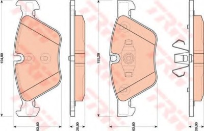 Set placute frana,frana disc BMW Seria 3 Cabriolet (E93) (2006 - 2013) TRW GDB1810 foto