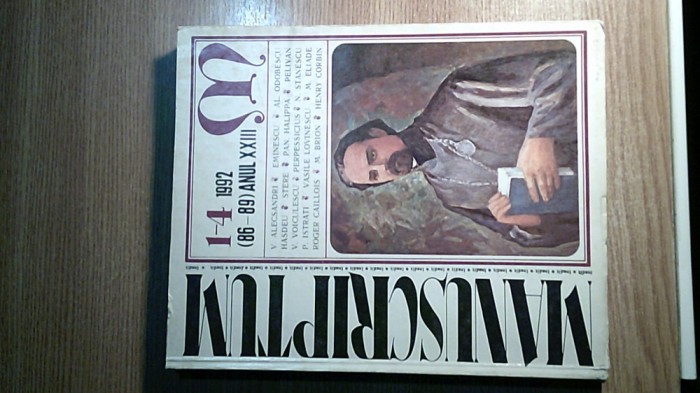 Revista Manuscriptum Nr. 1-4 / 1992 (86-89), Anul XXIII