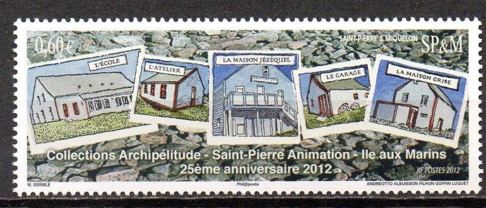 St. Pierre &amp;Miquelon 2012, Aniversari, Arhitectura, serie neuzata, MNH