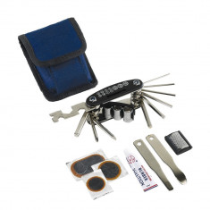 Set pentru reparat bicicleta, albastru si negru, Everestus, AB04OR, otel inoxidabil, plastic, nailon, saculet inclus foto