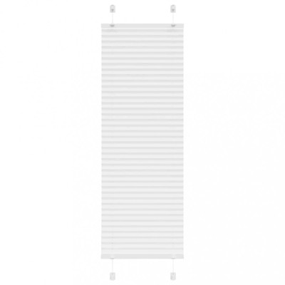 vidaXL Jaluzea plisată alb 45x150 cm Lățime țesătură 44,4cm poliester foto
