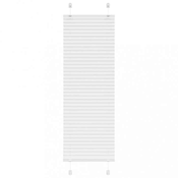 vidaXL Jaluzea plisată alb 45x150 cm Lățime țesătură 44,4cm poliester