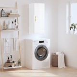 VidaXL Dulap montat pe perete, alb extralucios, 34,5x34x90 cm