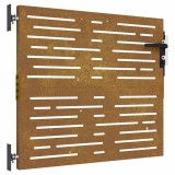 Cumpara ieftin Poarta pentru gradina, 85x100 cm, otel corten, dreptunghiuri