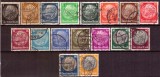 Lot 17 Timbre Germania 1933-1936 - Seria Uzuală Mareșalul Hindenburg, Valori Mari incluse (Mi. 512-528) - Ștampilate -A222