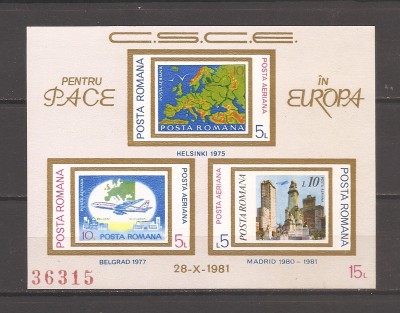 ROMANIA 1981, LP 1043 - C.S.C.E. ,MNH foto