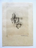 Cumpara ieftin Rar! Portretul imparatului Franz Josef ca senior 152x110 mm desenat si semnat olograf in 1917 de pictorul si ilustratorul ceh Karel Wellner(1875-1926)