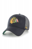 47brand șapcă NHL Chicago Blackhawks culoarea negru, cu imprimeu H-BRANS04CTP-BK, 47 Brand