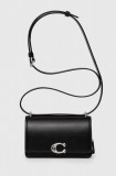 Coach poseta de piele culoarea negru, CV461