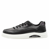 Sneakers Barbati slim MBrands cu talpa flexibila, din piele ecologica, sireturi elastice A2323-1 - 41