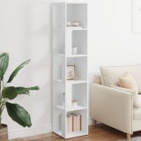 vidaXL Dulap Colt Alb 33x33x164.5 cm PAL, Rafturi Depozitare Carti, Living, Dormitor