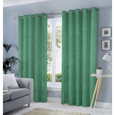Draperie tip tesatura in cu inele albe, Madison, 150x265 cm, densitate 700 g/ml, Fahim, 1 buc