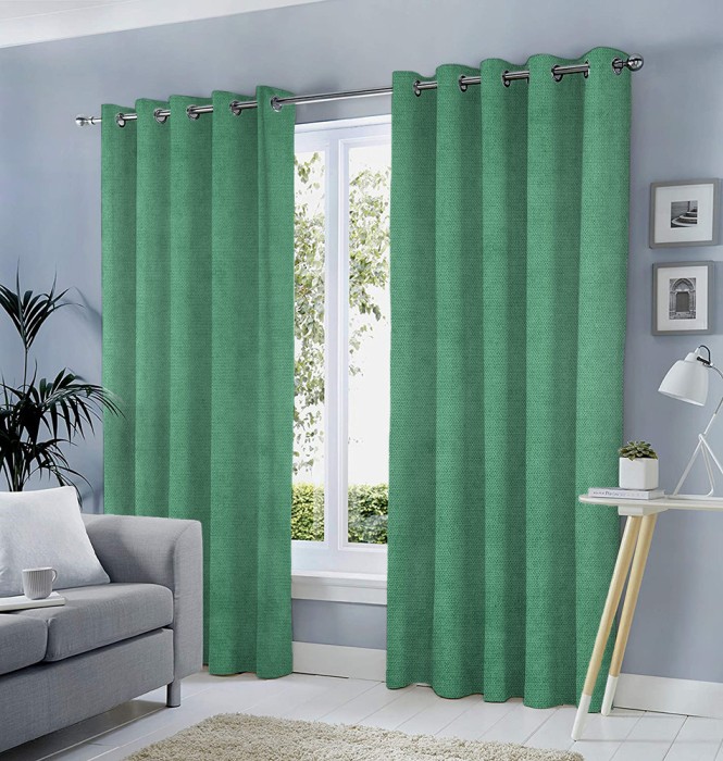 Set draperii tip tesatura in cu inele auriu antic, Madison, 150x235 cm, densitate 700 g/ml, Fahim, 2 buc
