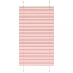 vidaXL Jaluzea plisată roz 75x100cm Lățime țesătură 74,4 cm poliester 4015427