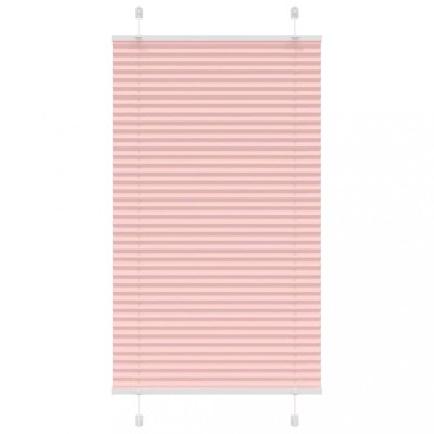 vidaXL Jaluzea plisată roz 75x150 cm Lățime țesătură 74,4cm poliester foto