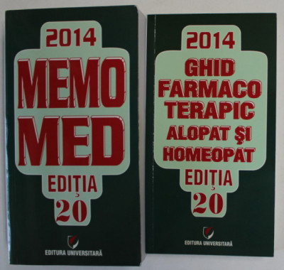 MEMOMED / GHID FARMACOTERAPIC ALOPAT SI HOMEOPAT , EDITIA 20 , 2 VOLUME , 2014 foto