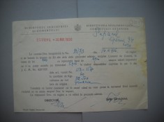 HOPCT DOCUMENT VECHI 301- MINISTERUL INDUSTRIEI COMERT EXTERIOR /BUCURESTI 1936