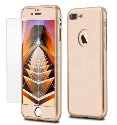 Husa Apple iPhone 7 Plus, FullBody Gold, acoperire completa 360 grade cu folie de sticla gratis foto