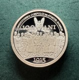 10 Lei 2015 100 ani Constituirea corpului de aviatie Roman Argint Proof